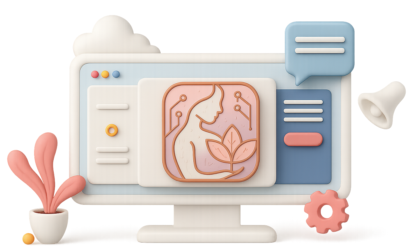 Ilustração de um computador